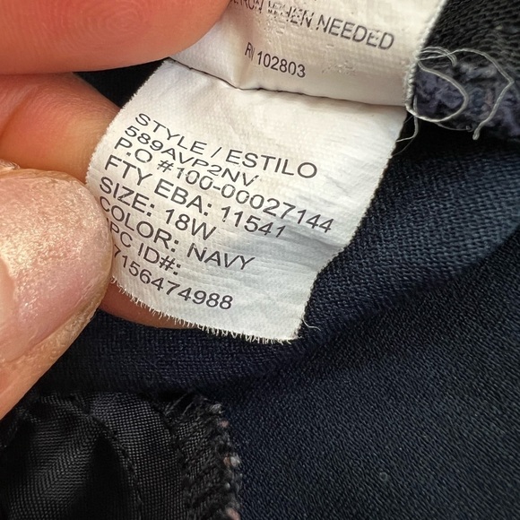 Napa Valley blue pants trousers size 18W - Picture 10 of 10